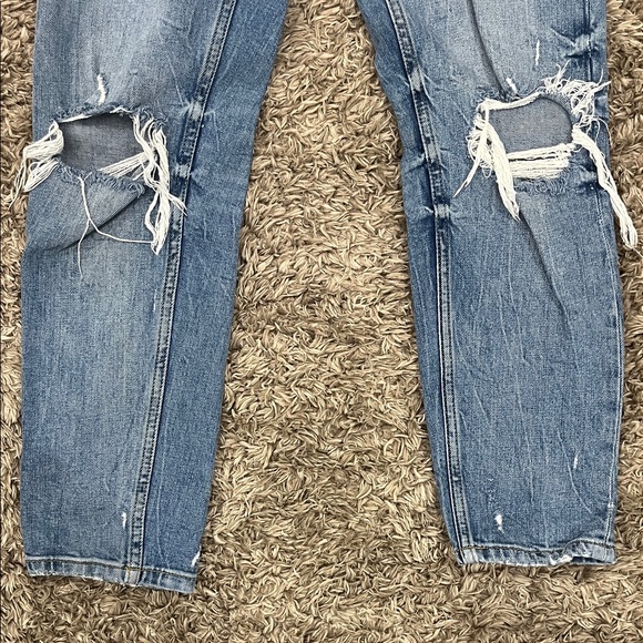 Zara Light Blue Distressed Skinny Jeans - Picture 4 of 5